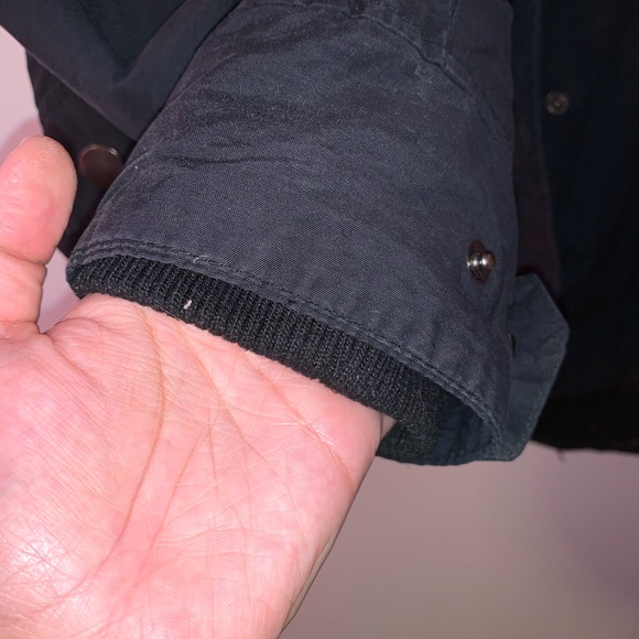 M Black Double-Layered Coat with Hoodie - Picture 9 of 15